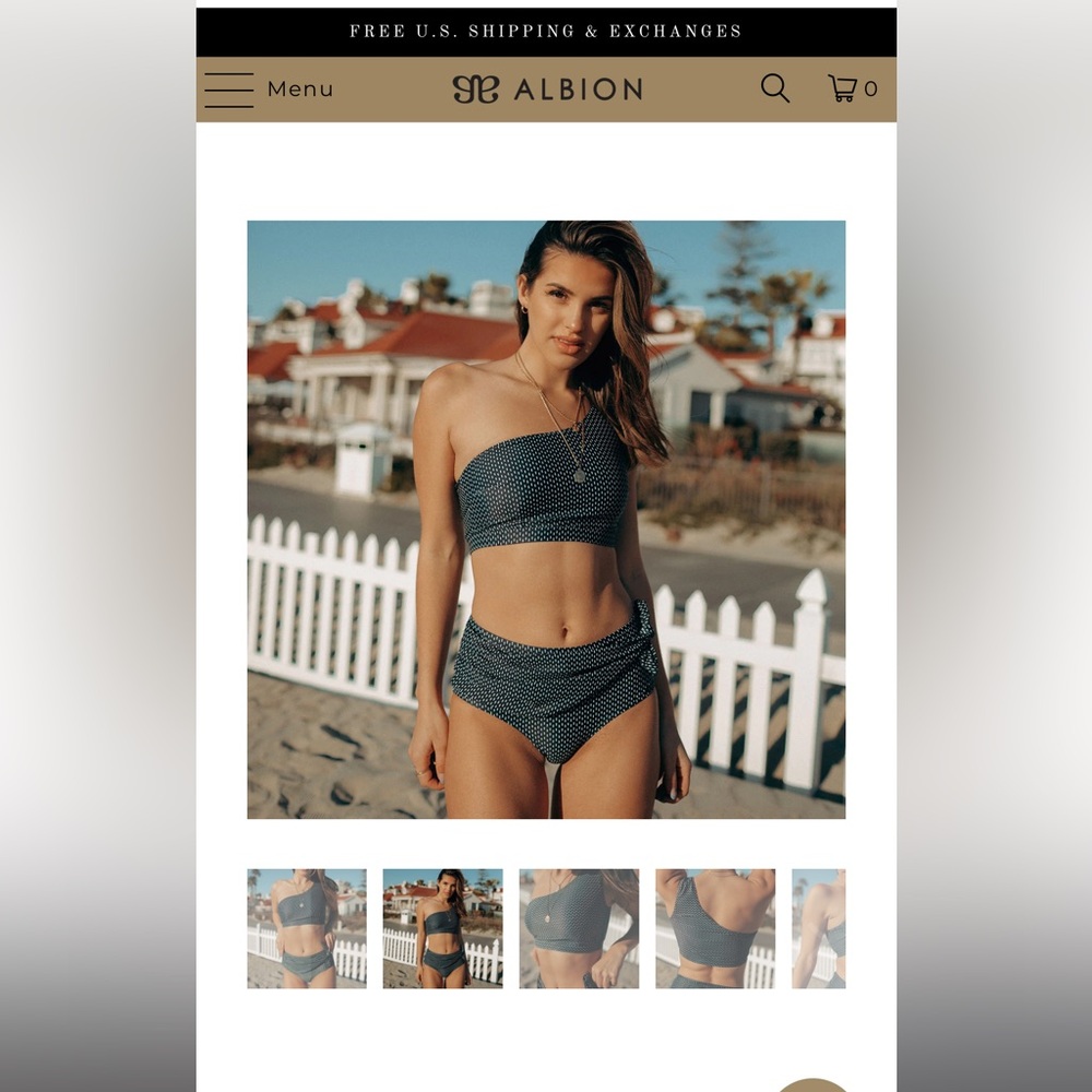 Albion fit size one shoulder bikini top